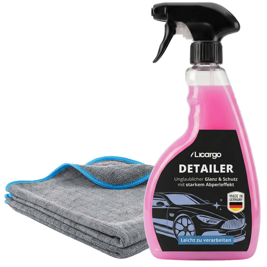 Showroom-Glanz auf Knopfdruck=>Unser Detailer Set sorgt für atemberaubenden Tiefenglanz und schützt Deinen Lack gleichzeitig vor Wasserflecken und schädlichen Umwelteinflüssen.
