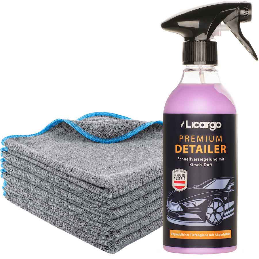 Showroom-Glanz auf Knopfdruck=>Unser Detailer Set sorgt für atemberaubenden Tiefenglanz und schützt Deinen Lack gleichzeitig vor Wasserflecken und schädlichen Umwelteinflüssen.