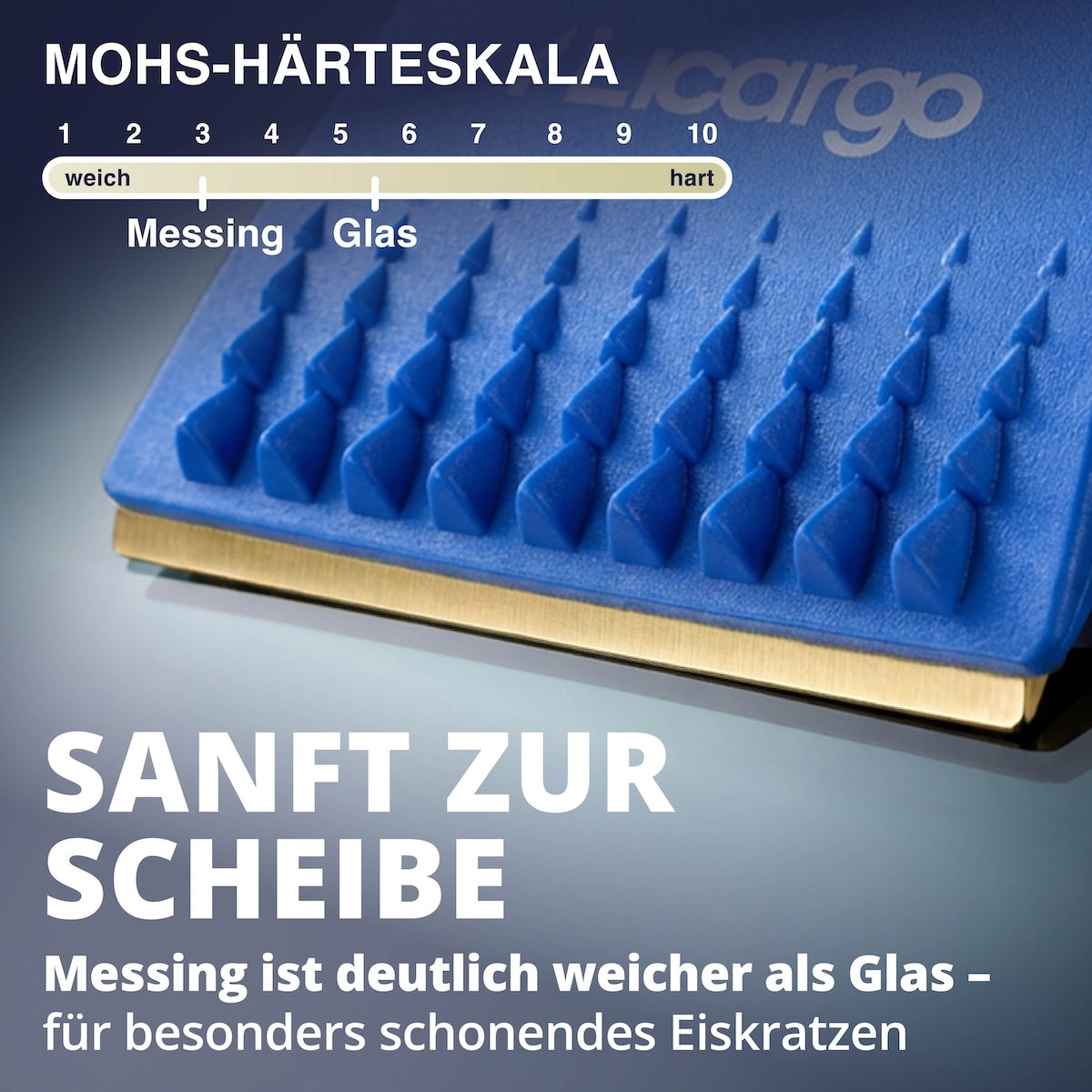 Keine Angst vor Kratzern=>Messing ist auf der Mohs-Härteskala weicher als Glas, was das Risiko von Kratzern erheblich reduziert. So bleiben Deine Scheiben langfristig geschützt.
