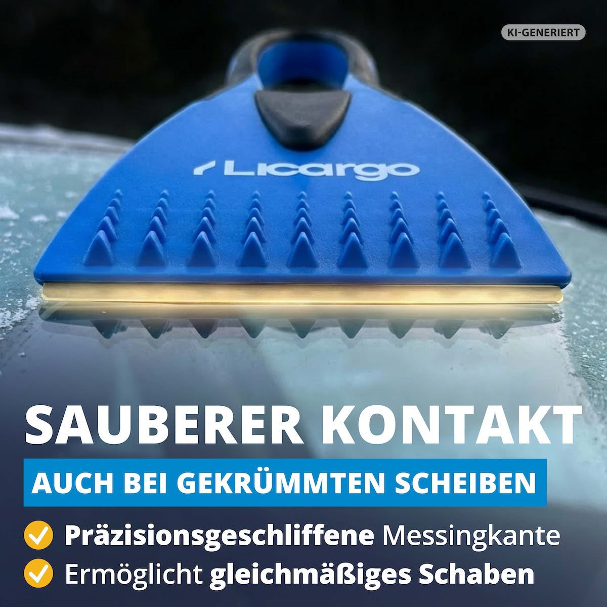 Gleichmäßiger Kontakt=>Die breite Auflagefläche sorgt für konstanten Druck – auch bei gewölbten Windschutzscheiben. Für sauberes, gleichmäßiges Schaben ohne Ruckeln.