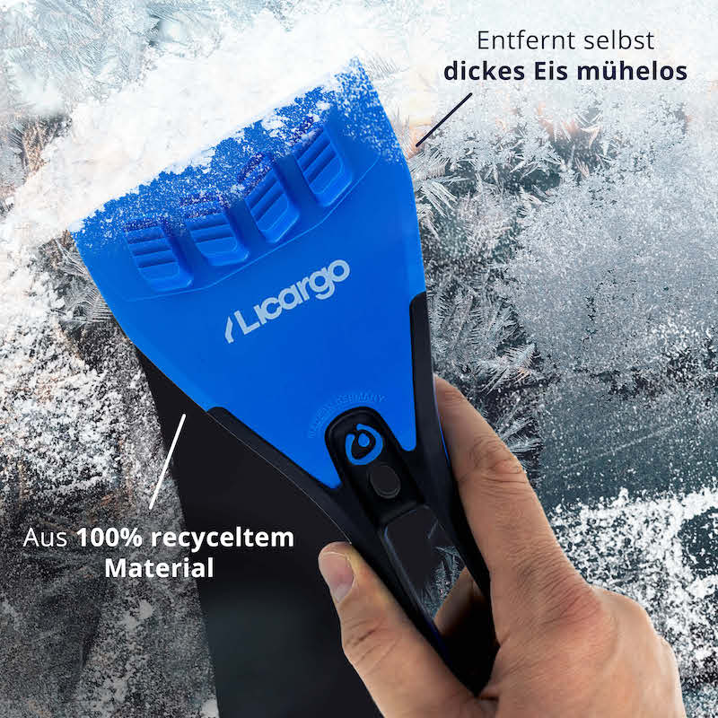 Robuste Kunststoffklinge=>Lieferumfang: 1x Eiskratzer - Kunststoff "recycelt"