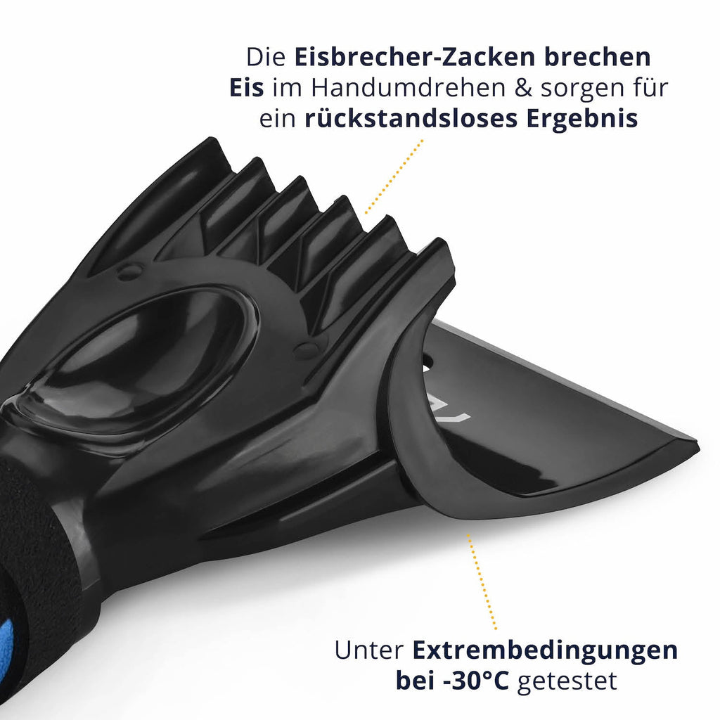 BigDean Profi Eiskratzer Auto – Ergonomischer Griff, Breite Kante, Mit Zacken Zum Eisbrechen