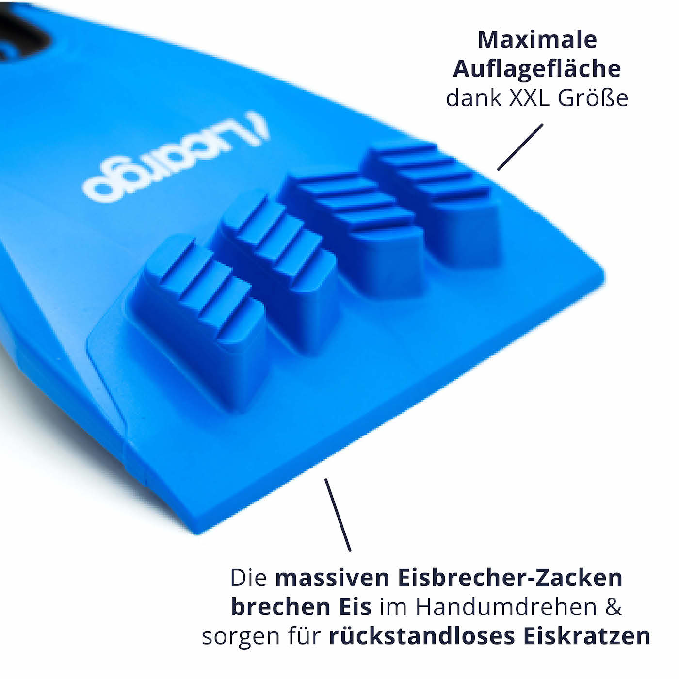 XXL Größe=>Unsere Eiskratzer bietet massive Eisbrecherkanten und entfernt durch seine XXL Größe Eis im Handumdrehen.