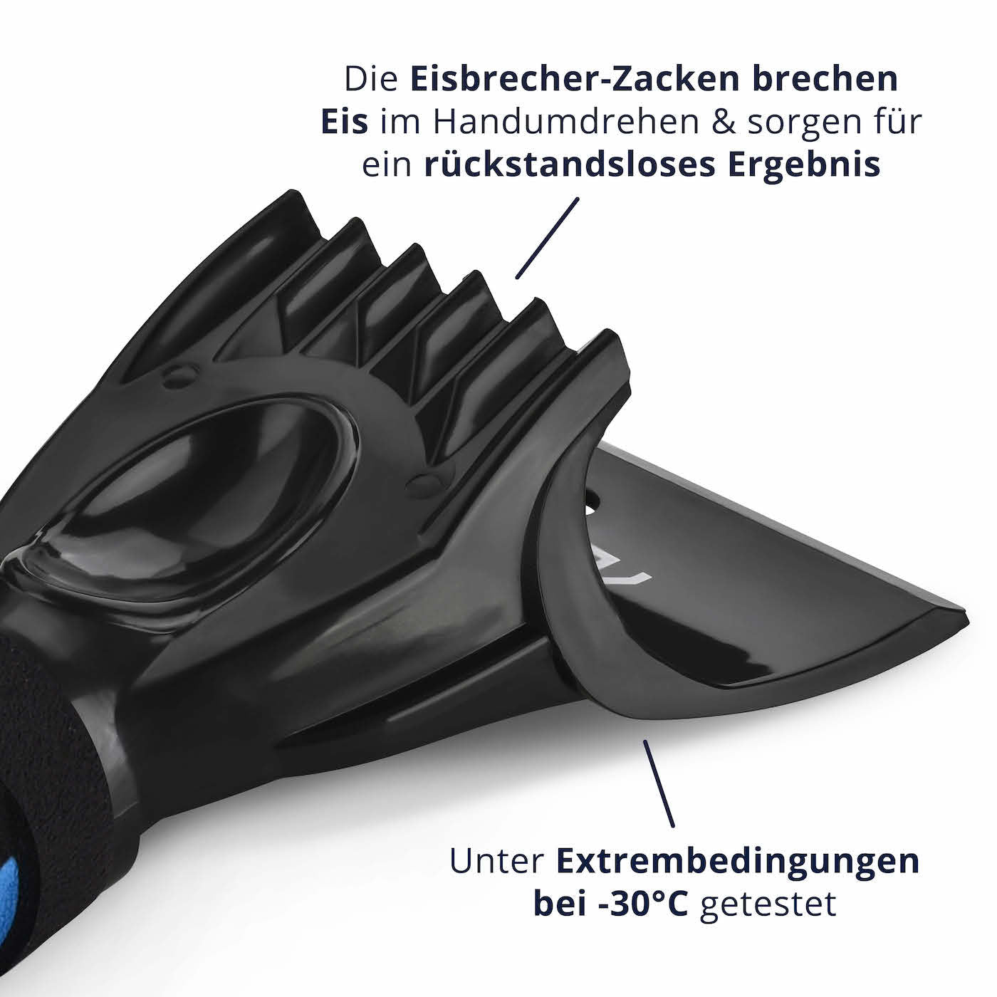 Besonders robust=>Die Eisbrecher-Zacken sind die ultimativen Helfer, wenn es darum geht, selbst bei vereisten Scheiben eine garantiert klare Sicht zu erhalten.