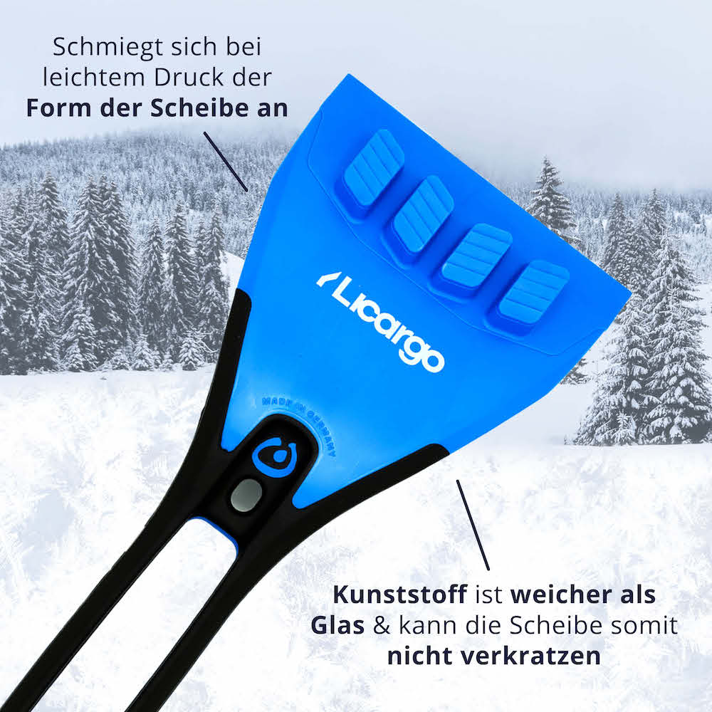 100% kratzfrei=>Kunststoff ist deutlich weicher als Glas, weshalb ein Zerkratzen der Autoscheiben unmöglich ist.