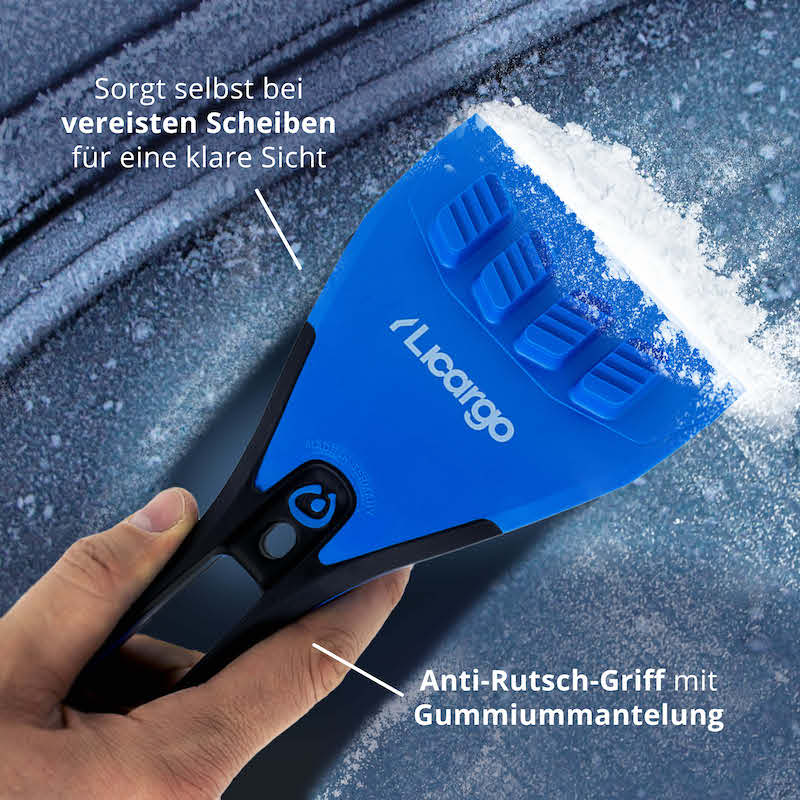 Besonders stabiles Design=>Unser Eiskratzer mit Kunststoffklinge wird in Deutschland hergestellt und besteht aus 100% recyceltem Material.