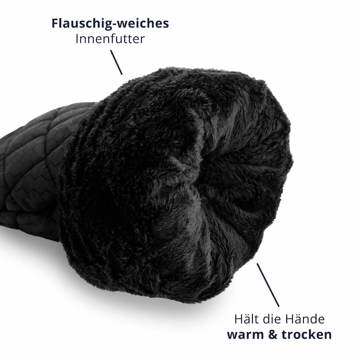 Flauschig weich & warm=>Der Handschuh mit eingenähtem Gummiband bietet zwei entscheidende Vorteile: Er verhindert das Eindringen von Kälte und schützt vor Nässe, was für warme und trockene Hände selbst bei extrem kaltem und nassem Wetter sorgt.