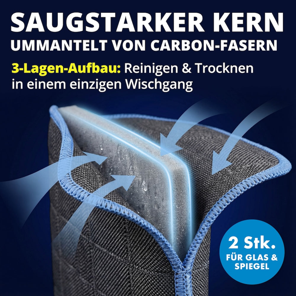3-Lagen-Power=>Der durchdachte 3-Lagen-Aufbau vereint Reinigung und Trocknung in nur einem Wischgang. Das spart Zeit und sorgt für ein sauberes, schlierenfreies Finish.