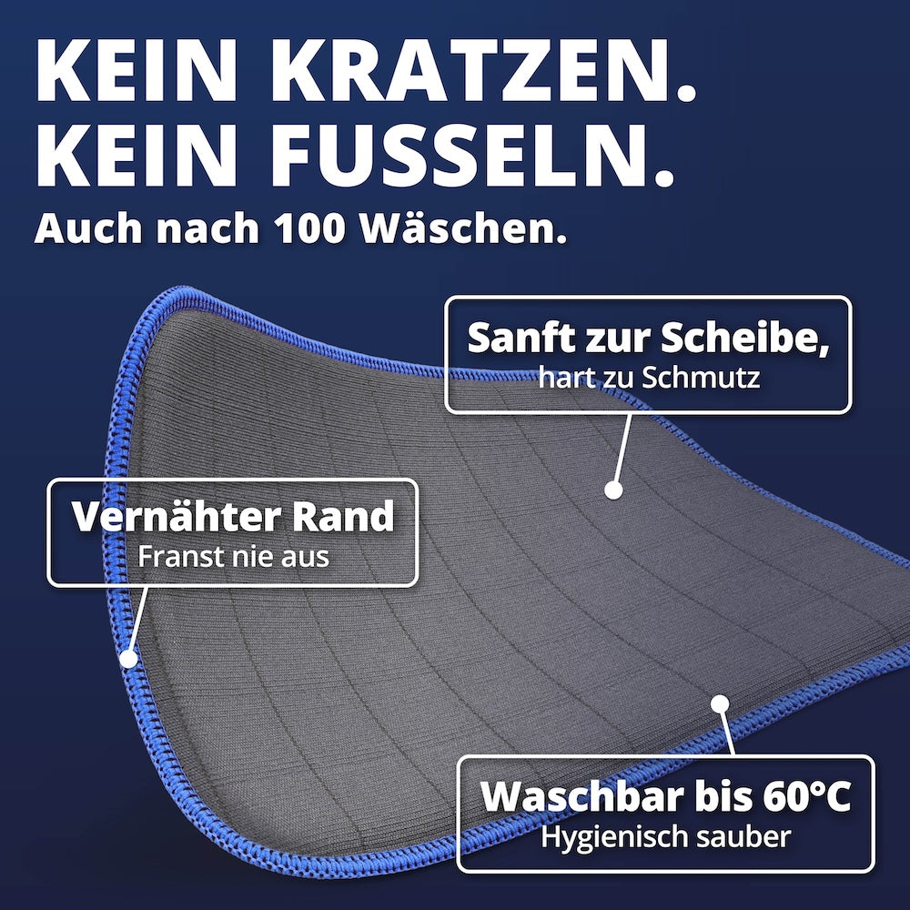 Schonend, langlebig & hygienisch=>Die weiche Oberfläche ist sanft zu Glasflächen, während Schmutz effektiv gelöst wird. Auch nach vielen Waschgängen bleiben die Pads fusselfrei und formstabil.