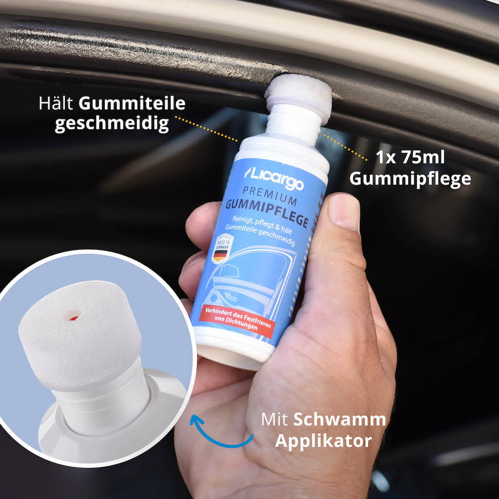 Auto Gummipflege mit Schwammaufträger  LICARGO Autopflege – Licargo -  Autopflege Shop