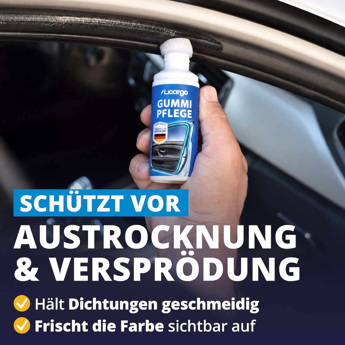 Dauerhaft geschmeidig=>Regelmäßige Pflege verhindert das Verhärten der Dichtungen und bewahrt ihre Elastizität. So bleiben sie funktional und optisch frisch.