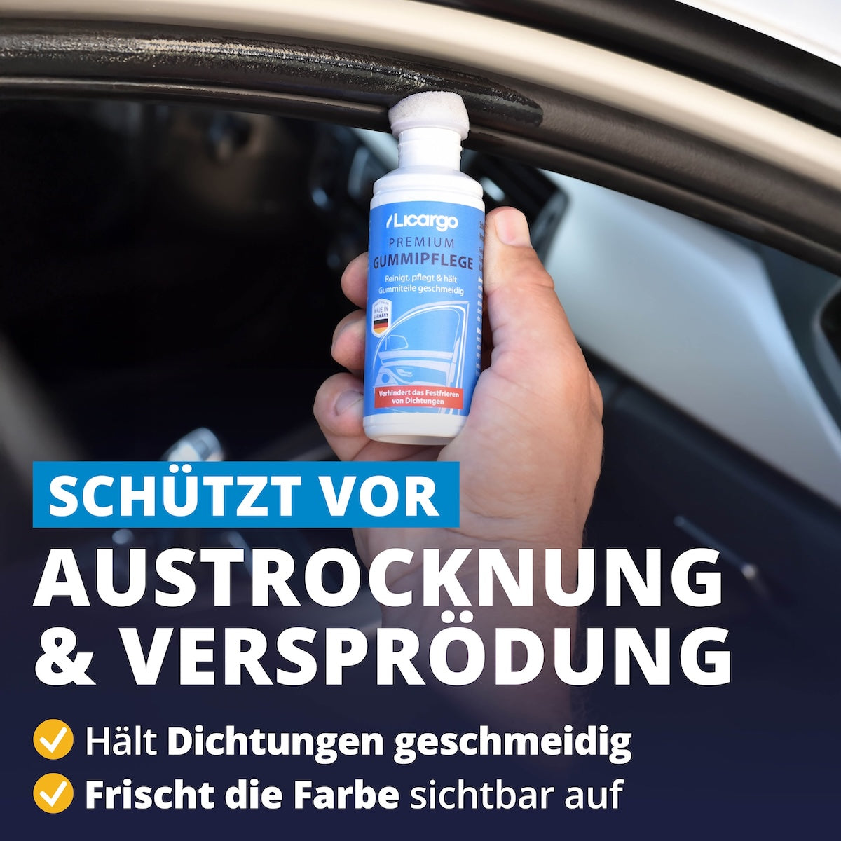 Dauerhaft geschmeidig=>Regelmäßige Pflege verhindert das Verhärten der Dichtungen und bewahrt ihre Elastizität. So bleiben sie funktional und optisch frisch.