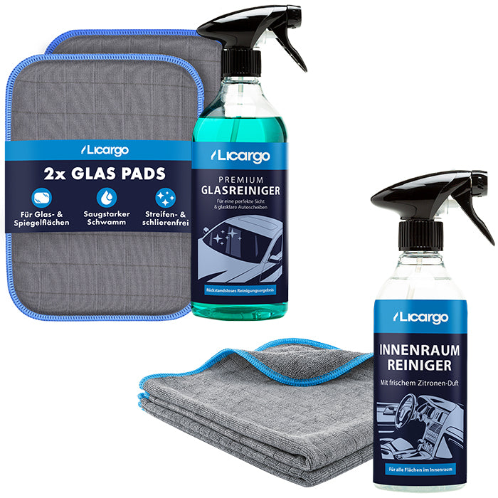 2-in-1 Power=>Von Glas bis Cockpit: Das innovative 2-in-1 Set kombiniert maximale Reinigungskraft mit unfassbarer Einfachheit. Für blitzsaubere Scheiben, frischen Duft und echtes Neuwagen-Feeling.