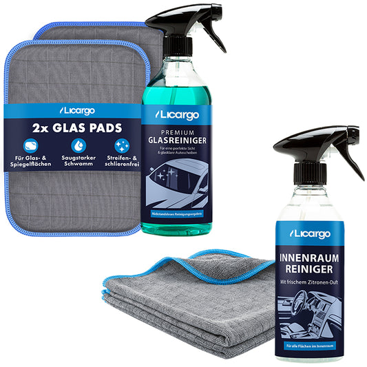 2-in-1 Power=>Von Glas bis Cockpit: Das innovative 2-in-1 Set kombiniert maximale Reinigungskraft mit unfassbarer Einfachheit. Für blitzsaubere Scheiben, frischen Duft und echtes Neuwagen-Feeling.
