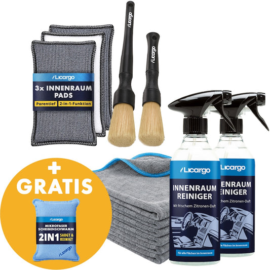 Frische, die begeistert=>Mit dem Innenraum Set Pro wird Dein Auto innen komplett gepflegt – von Armaturen über Kunststoff bis hin zu Displays. Sauberkeit, Frische und Komplimente garantiert.