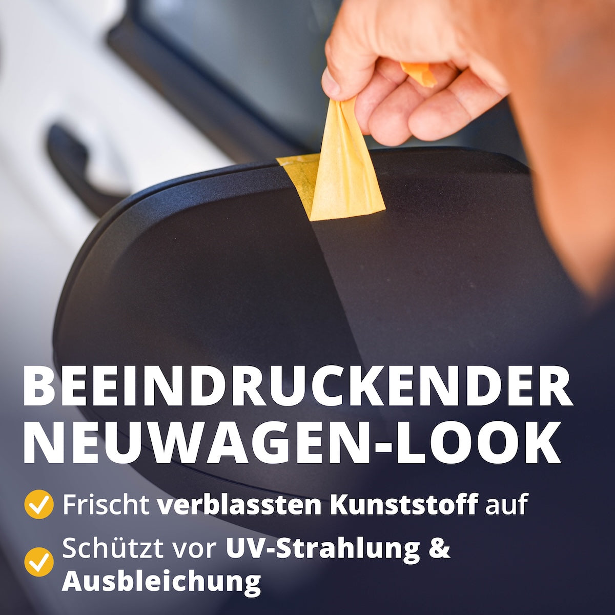 Langanhaltender UV-Schutz=>Pflege und Schutz in einem: Die Kunststoffpflege bringt satte Farben zurück, schützt vor Ausbleichen und sorgt für einen Neuwagen-Look in Sekunden.