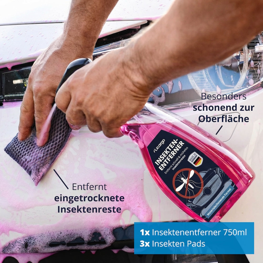 Ideal aufeinander abgestimmt=>Lieferumfang: 1x Insektenentferner 750ml, 3x Insekten Pads