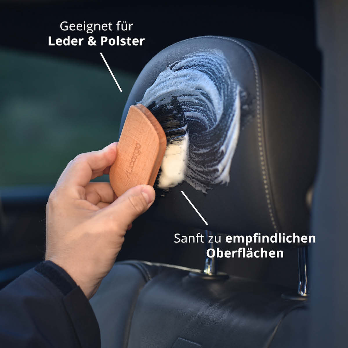 Für Leder & Polster=>Lieferumfang: 1x Leder- & Polsterbürste
