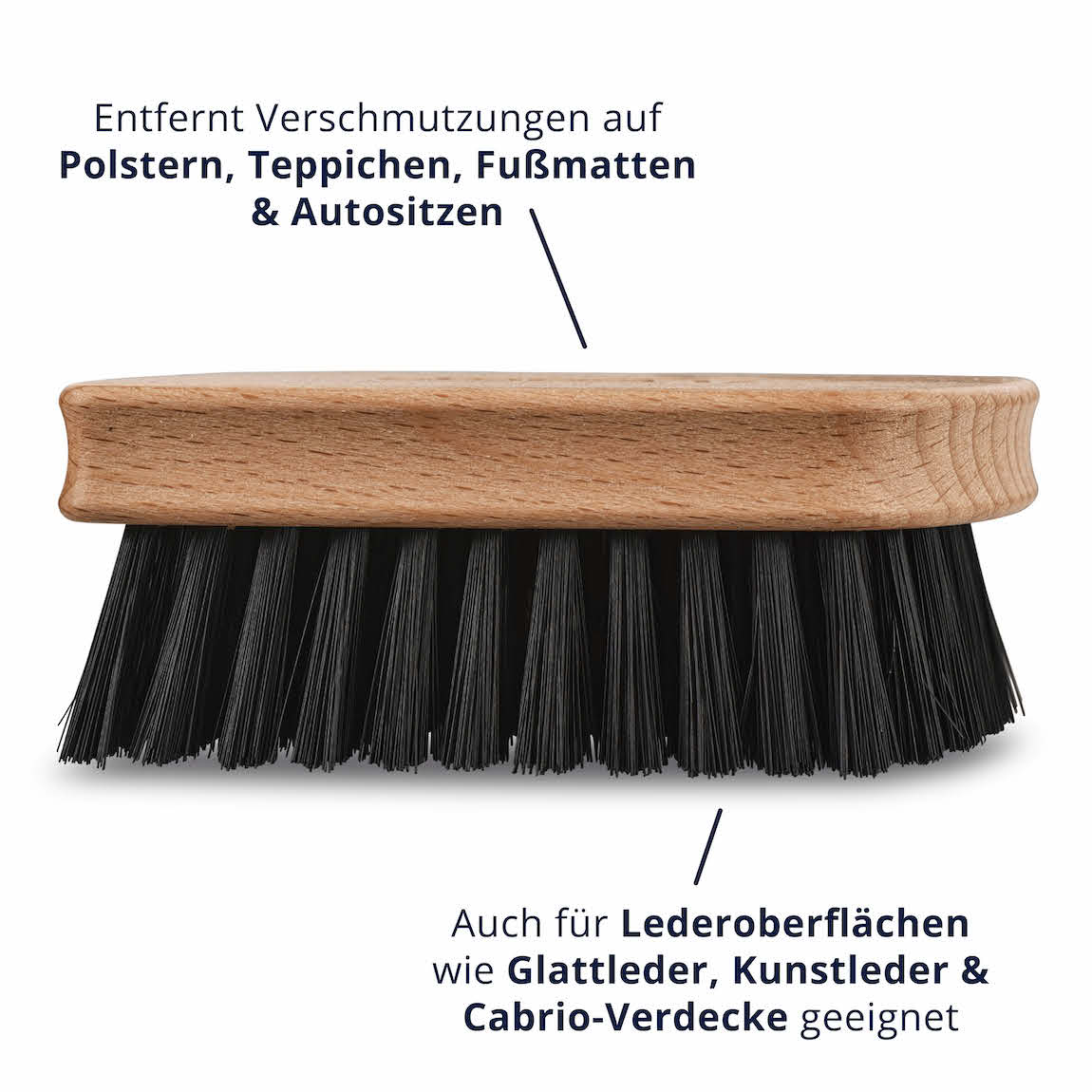 Sanft zur Oberfläche=>Die weichen Borsten sind sanft zu empfindlichen Oberflächen und entfernen dabei auch tiefsitzenden Schmutz.