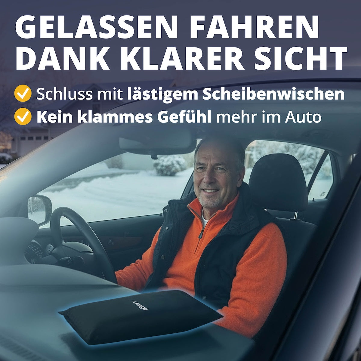 Losfahren ohne Wischerei=>Nie mehr Stress oder lästiges Wischen am Morgen! Der Luftentfeuchter hält Deine Scheiben dauerhaft klar, sorgt für maximale Sicherheit und ein angenehm trockenes Raumgefühl.