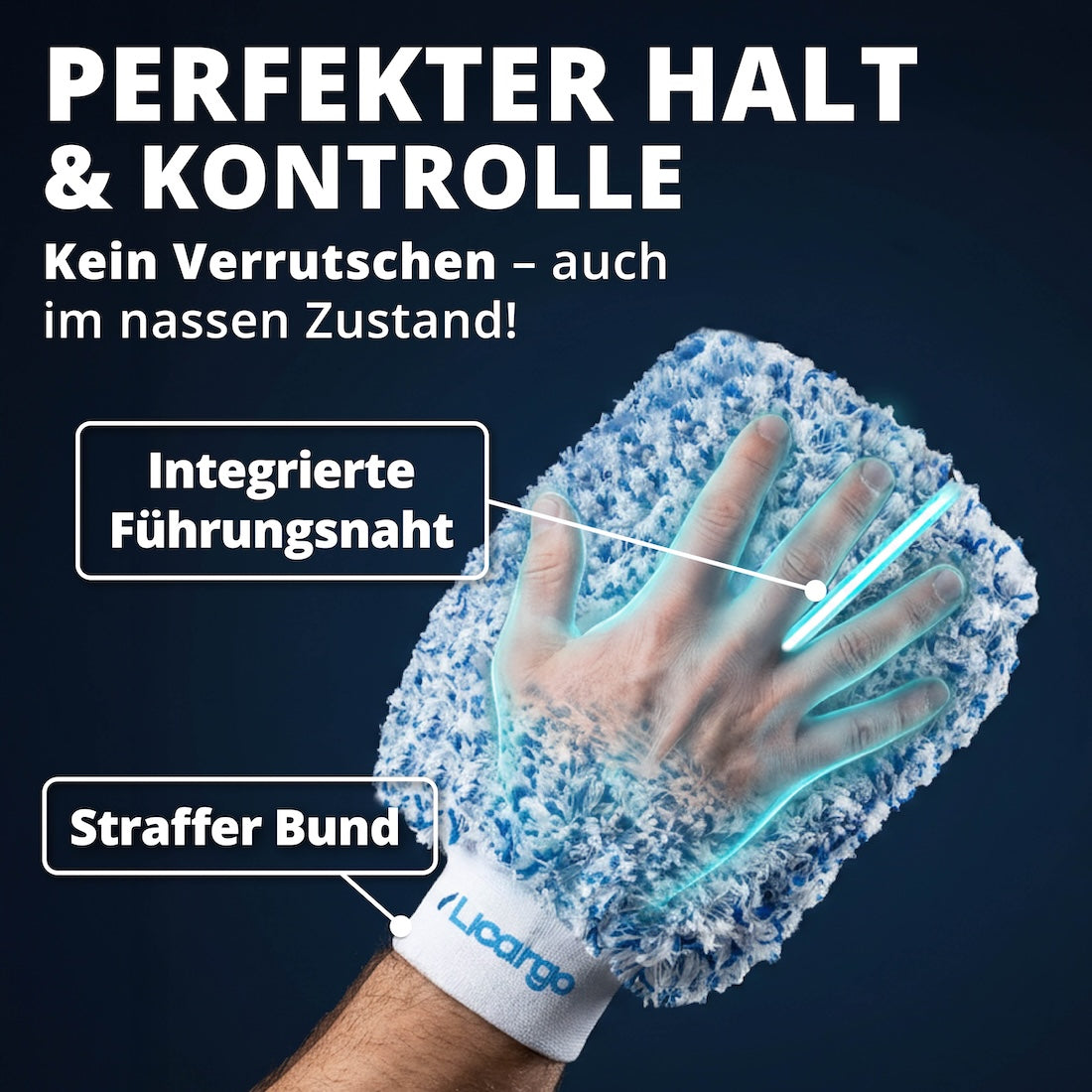 Sicherer Griff bei jeder Bewegung=>Die ergonomische Passform ermöglicht präzises Arbeiten – selbst bei nassen Händen. So behältst Du jederzeit volle Kontrolle – auch auf glatten Oberflächen.