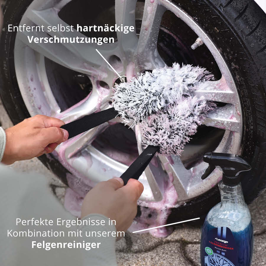 Strahlendes Ergebnis=>Für ein optimales Ergebnis empfehlen wir außerdem unseren Felgenreiniger.