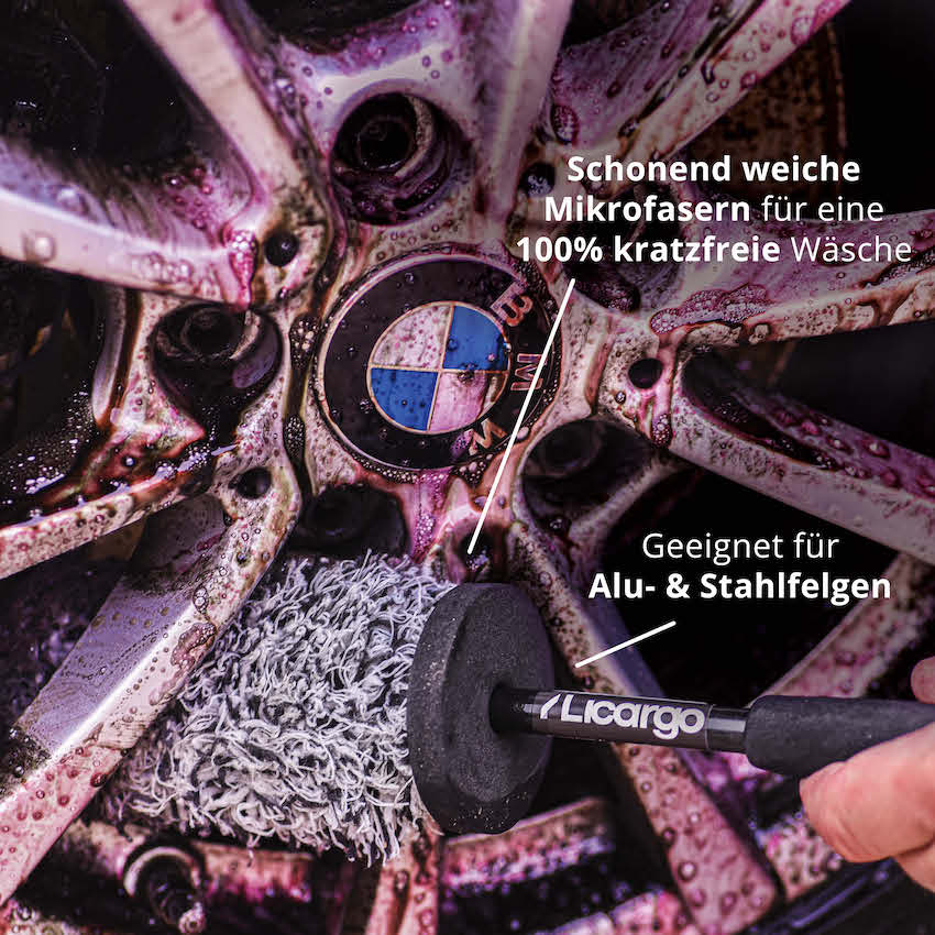 Schonend & effektiv=>Lieferumfang: 1x Felgenbürste - Standard