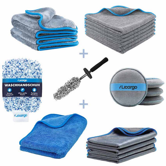 Perfekt ausgestattet=>Unser Mikrofaser Set Pro gibt Dir alles an die Hand, was Du für eine professionelle Autoreinigung brauchst. Funktionalität gepaart mit Qualität garantieren Dir beste Ergebnisse!