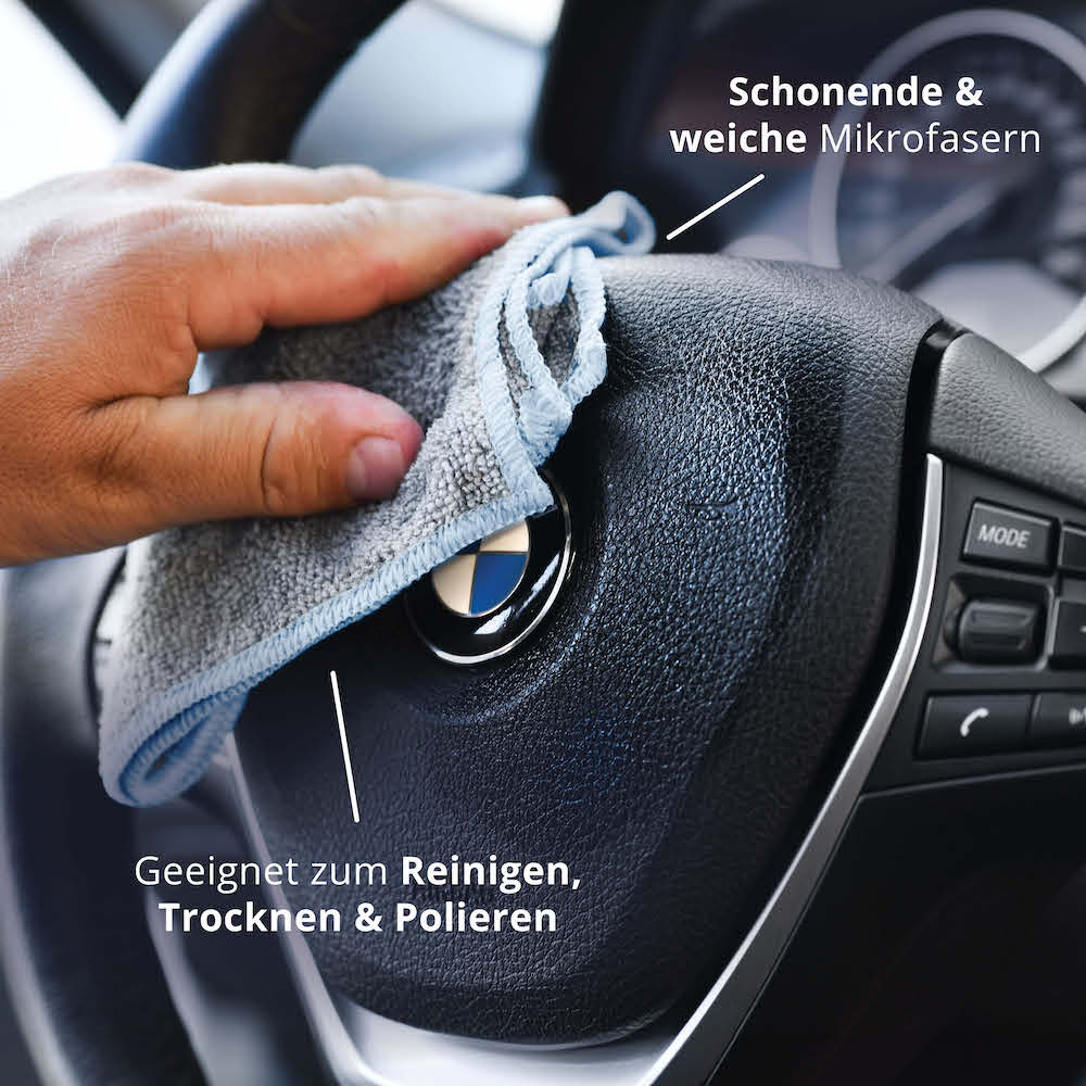 Weiche Mikrofasern=>Lieferumfang: 6x Allround Mikrofasertücher mit 220GSM
