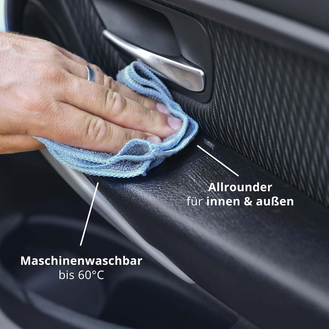Für innen & außen=>Unser Mikrofasertuch ist nicht nur Dein Allrounder für die Innen- und Außenreinigung Deines Fahrzeugs, sondern auch für den Haushalt.