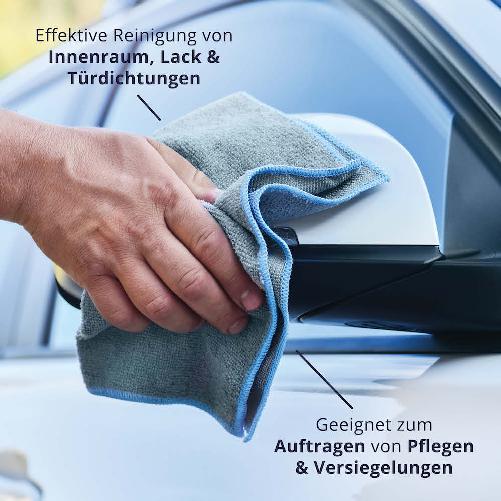 Vielseitig einsetzbar=>Die Tücher eignen sich für alle Oberflächen im Innenraum sowie für Lack und Türdichtungen. Tipp: Optimal auch zum Auftragen von Pflegen und Versiegelungen!