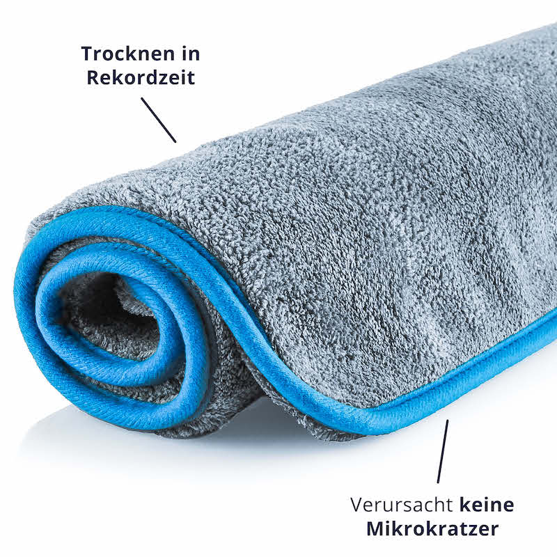 Schonend & effektiv=>Durch seine hohe Aufnahmefähigkeit und die weichen Mikrofasern eignet sich unser Mikrofasertuch perfekt zum Trocknen oder zum Abtragen von Versiegelungen.