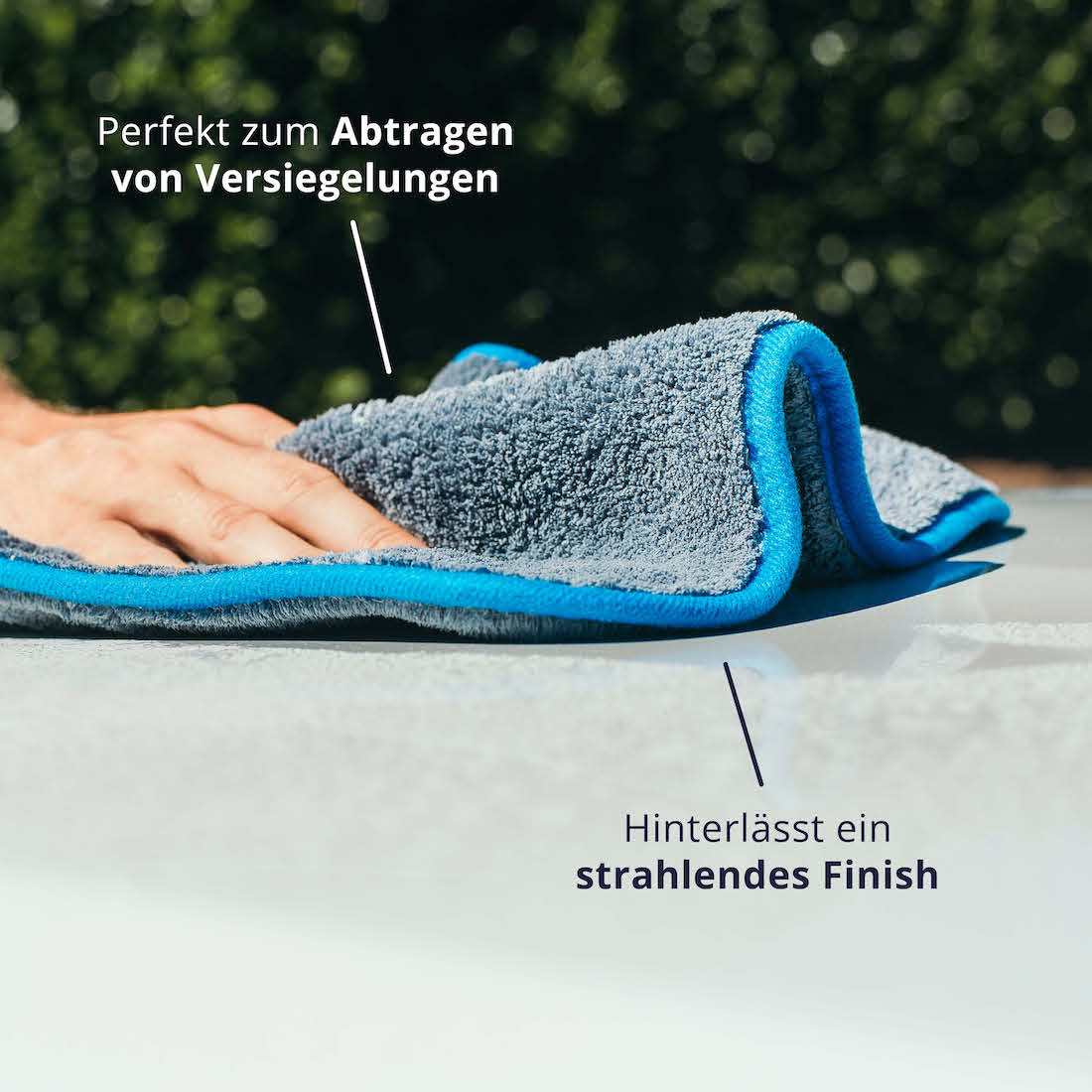 Strahlendes Ergebnis=>Unser Mikrofasertuch eignet sich nicht nur zum Trocknen, sondern auch zum Abtragen von Versiegelungen und Polituren. Ein strahlendes Finish ist garantiert!