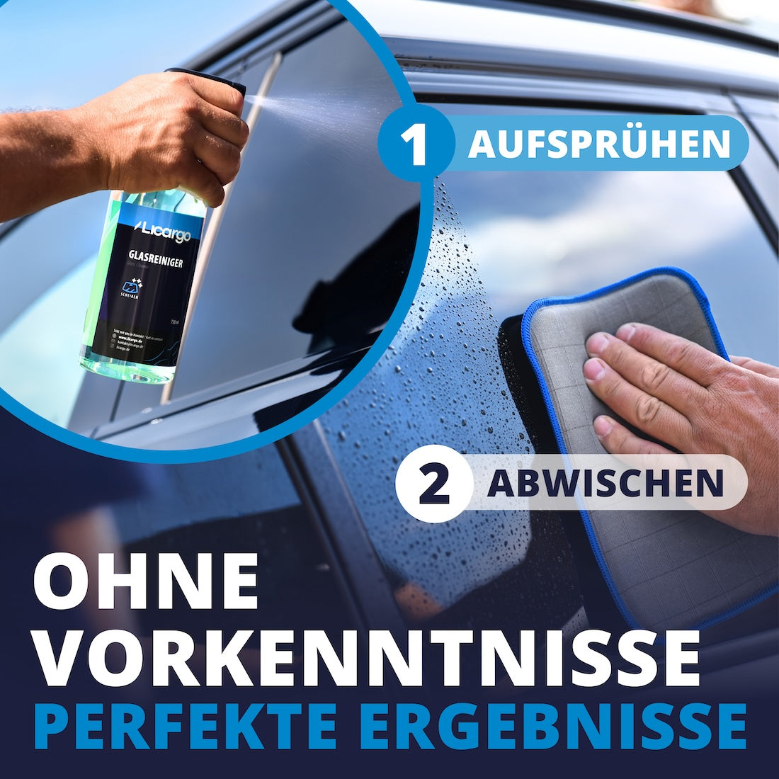 Klare Sicht in Rekordzeit=>Mach’s Dir leicht: Mit dem Scheiben Set Plus "Pads" bist Du in wenigen Handgriffen startklar und genießt klare Sicht, entspanntes Fahren und echtes Neuwagen-Feeling.