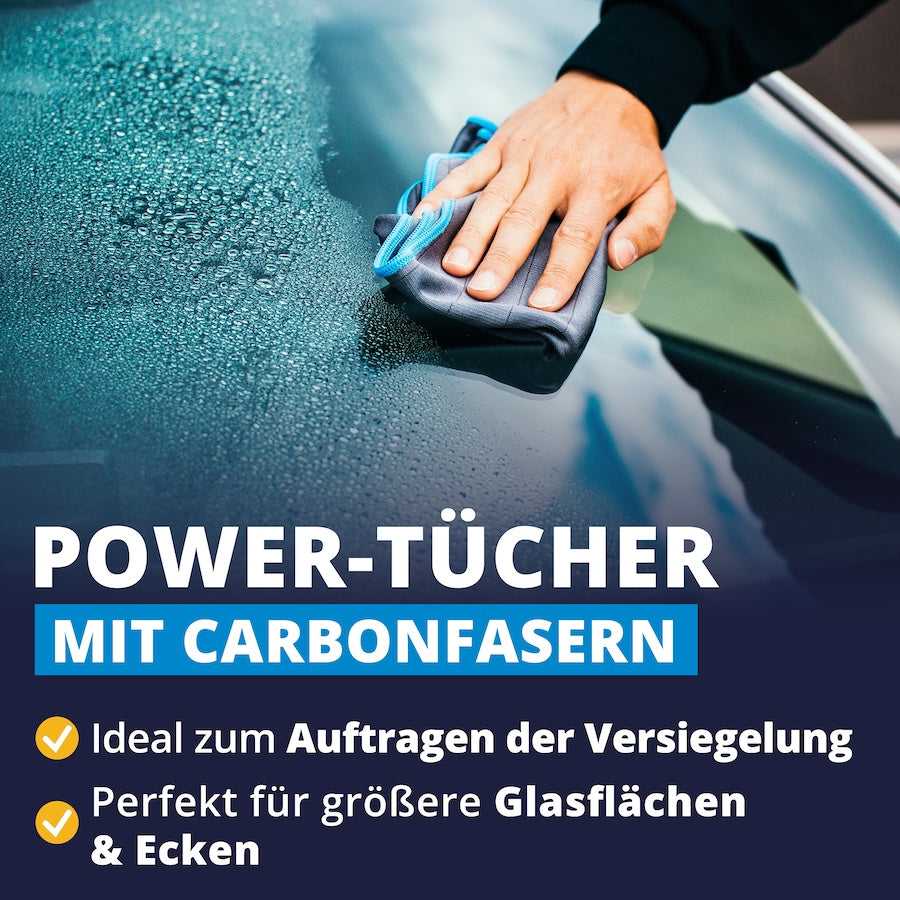 Streifenfreie Klarheit=>Ob großflächige Windschutzscheibe oder kleine Ecken: Die Tücher reinigen gründlich, streifenfrei und halten dank verstärkter Rundecken besonders lange.