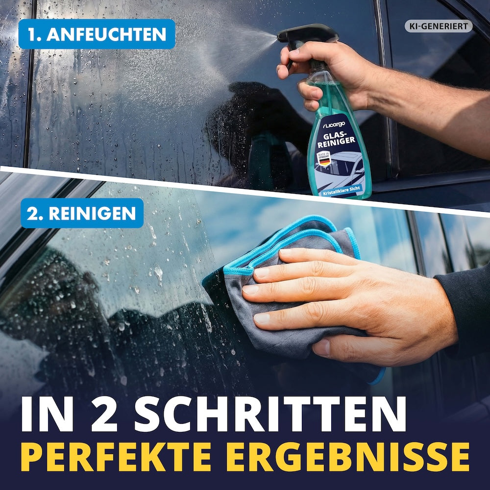 Klare Sicht in Rekordzeit=>Mach’s Dir leicht: Mit dem Scheiben Set Plus "Tücher" bist Du in wenigen Handgriffen startklar und genießt klare Sicht, entspanntes Fahren und echtes Neuwagen-Feeling.