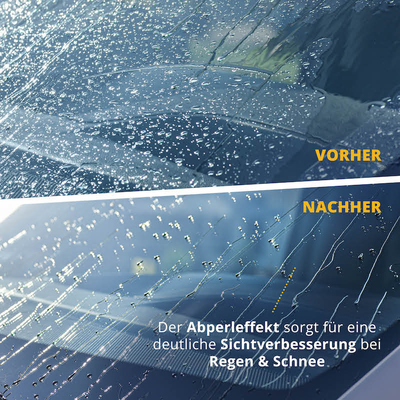 Glasklare Sicht beim Fahren=>Unsere Scheibenversiegelung erleichtert das Reinigen, erhöht die Haltbarkeit der Glasoberfläche und versiegelt sie effektiv für einen lang anhaltenden Schutz.