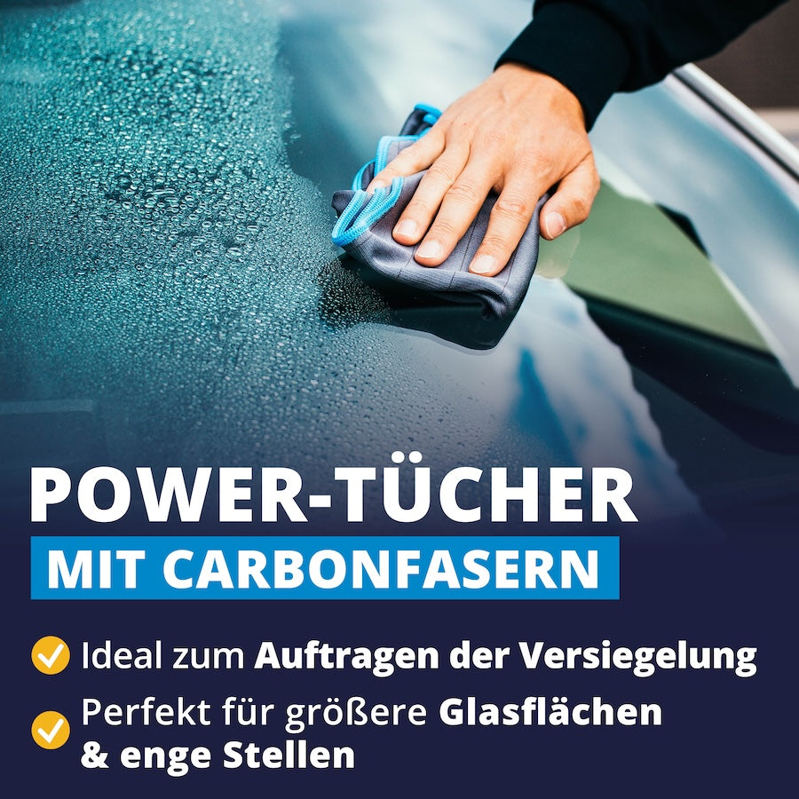 Unfassbare Flexibilität=>Ob große Fläche oder kleinste Ecke – die flexiblen Tücher passen sich perfekt an. Sie reinigen streifenfrei, tragen die Versiegelung perfekt auf und bleiben dauerhaft leistungsstark.