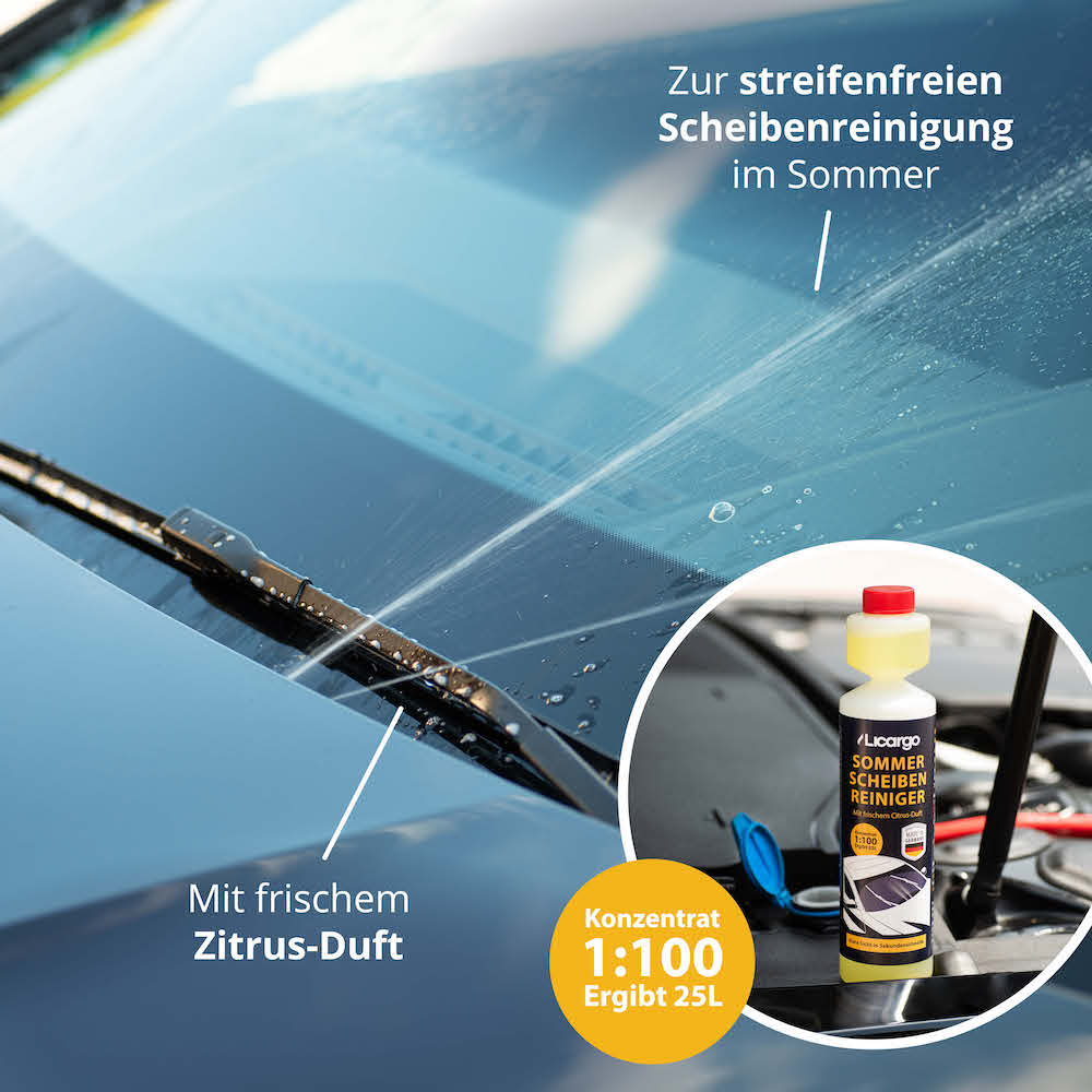 Ergibt 25L Reinigung=>Lieferumfang: 1x Sommerscheibenreiniger Konzentrat - 250ml