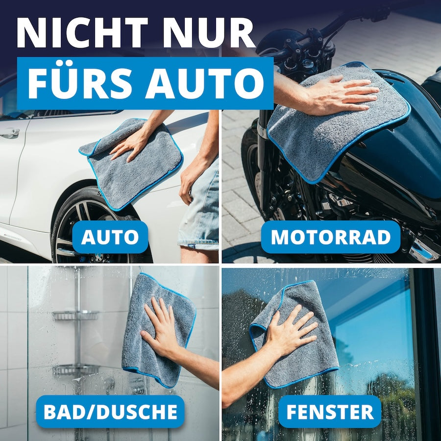 Allrounder für jede Oberfläche=>Vom Fahrzeug bis ins Badezimmer – überall dort, wo Wasser schnell und rückstandsfrei verschwinden soll, ist das LICARGO Trockentuch zur Stelle.
