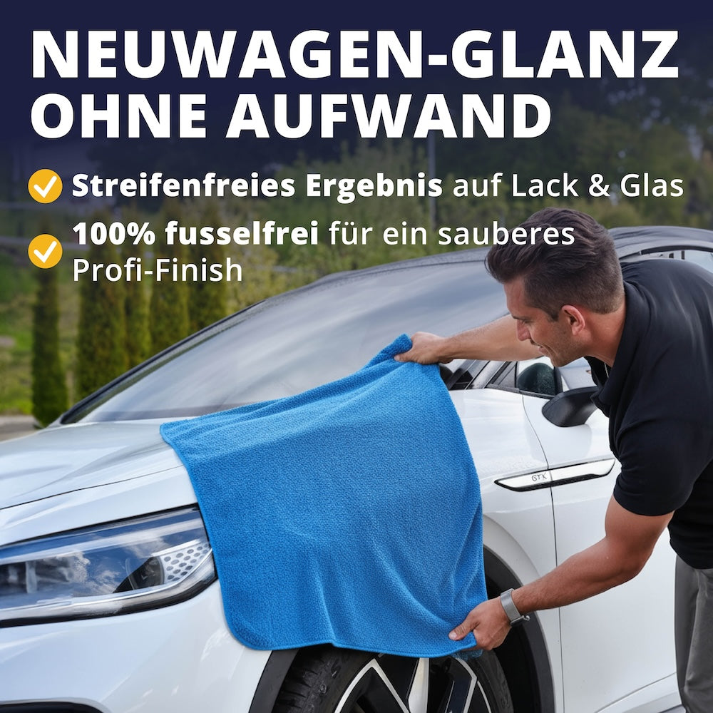 Perfektes Finish=>Erlebe makellose Ergebnisse auf Lack und Glas – ganz ohne Schlieren oder Fussel. Für maximalen Glanz und ein Finish, das aussieht wie frisch vom Autohaus.