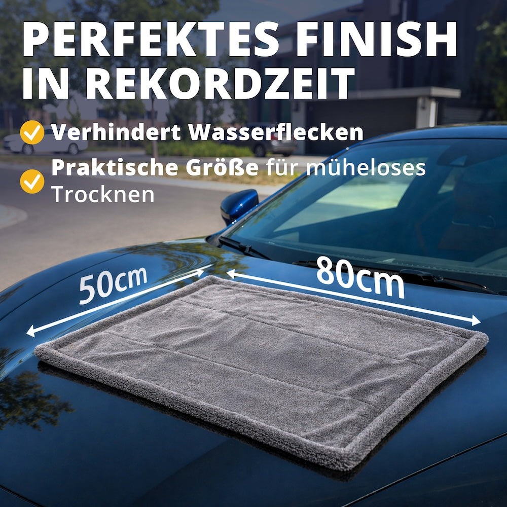 Vernähte Rundecken=>Sauber abgerundete, vernähte Kanten verhindern offene Nähte und Fadenzug – kein Kratzer durch harte Ecken beim Trocknen.