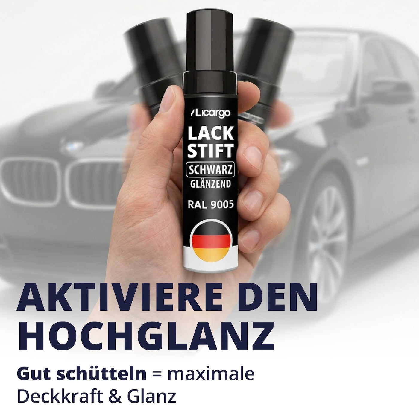 Schütteln, auftragen, fertig=>Kräftiges Schütteln aktiviert die Pigmente für gleichmäßigen Glanz und optimale Deckkraft. So entfaltet der Lack sein volles Reparaturpotenzial.